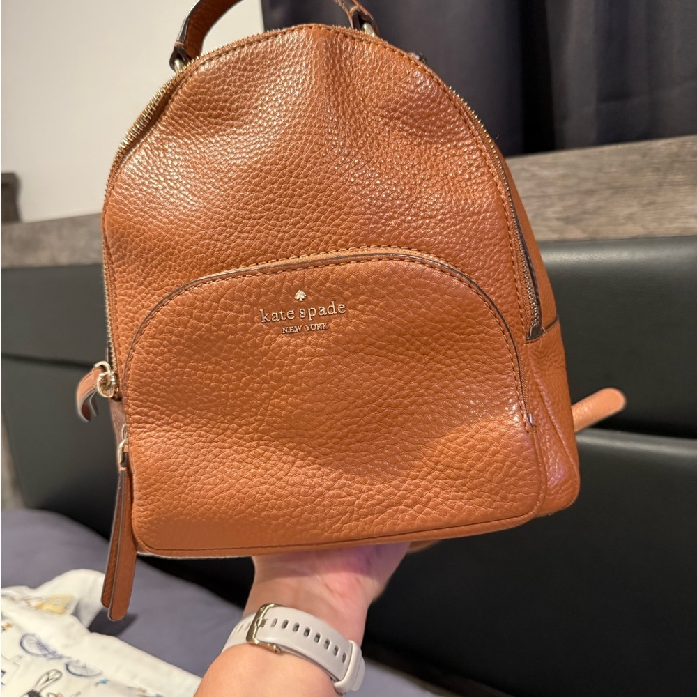 Kate Spade Tan Leather Backpack